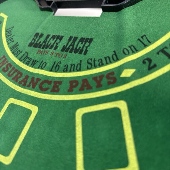 Mini Black Jack Set Casino Card Game Travel Board Game Poker Chips Complete - Picture 4 of 10